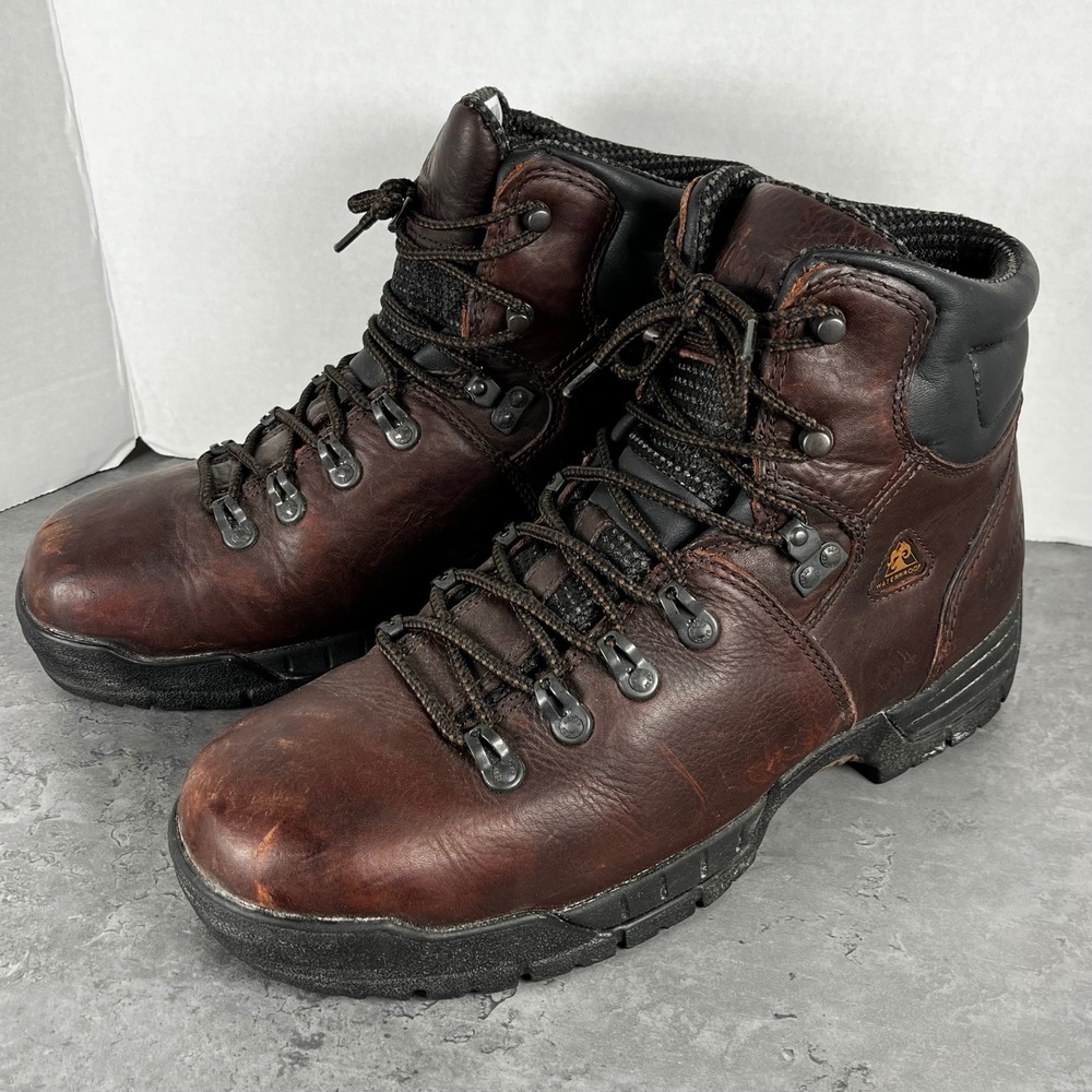 ROCKY Boots Men's Size 12W 6'' MobiLite Soft Toe‎ Waterproof Dark Brown 12 Wide
